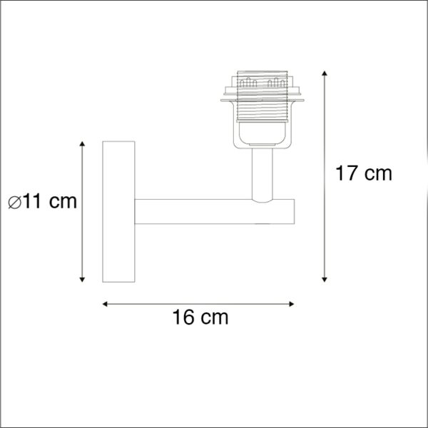 Moderne wandlamp goud 1-lichts met schakelaar - Combi - Afbeelding 3