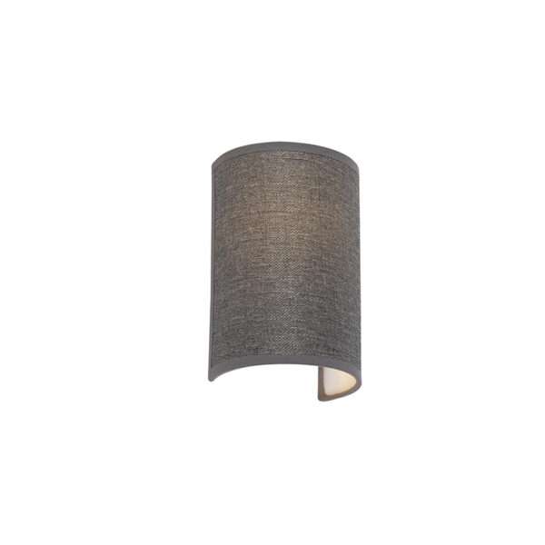 wandlampen Moderne wandlamp grijs Simple Drum Jute StaalStof Grijs Een minimalistische lamp maar o zo sfeervol. Wandlamp is toepasbaar in heel veel ruimtes. Hij