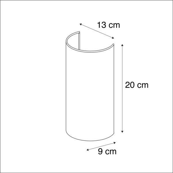 Moderne wandlamp grijs - Simple Drum - Afbeelding 2