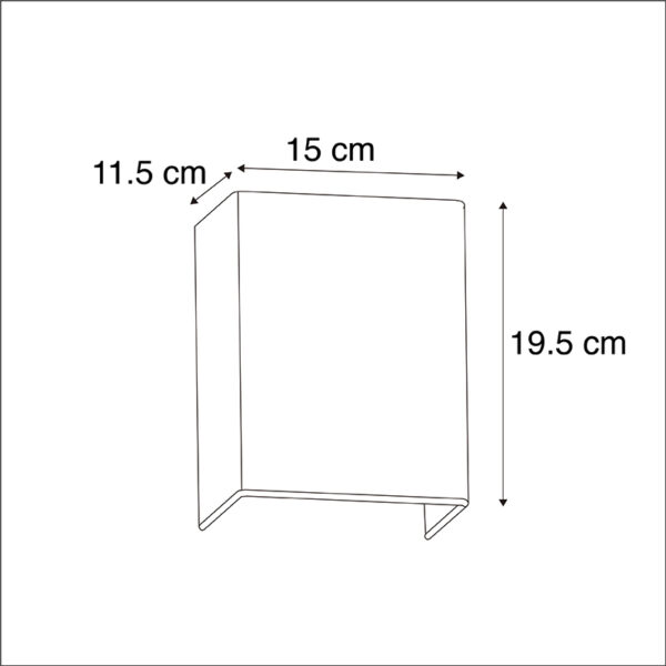 Moderne wandlamp jute grijs - Vete - Afbeelding 3
