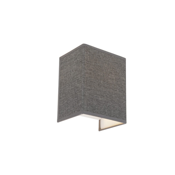 wandlampen Moderne wandlamp jute grijs Vete StaalStof Grijs Met de haal je een stijlvol en luxueus design in huis. Hij heeft hoogte van 195 cm breedte 15 diepte