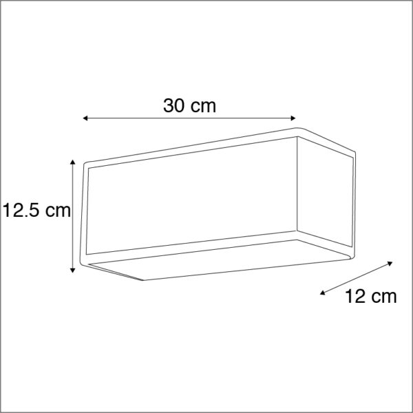 Moderne wandlamp rechthoekig grijs - Drum - Afbeelding 3