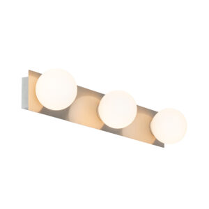 wandlampen Moderne wandlamp staal 48 cm IP44 Cederic GlasStaal Staal Deze grote trekt de aandacht in je badkamer. Upgrade badkamer met een moderne Functioneel