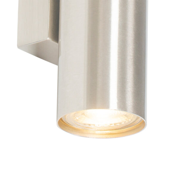 Moderne wandlamp staal 2-lichts - Jeana - Afbeelding 2