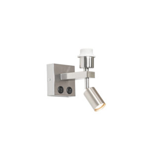 wandlampen Moderne wandlamp staal met leeslamp Brescia Staal Haal een moderne in huis onze Brescia. De charmante is zo gemaakt om jou te voorzien van de