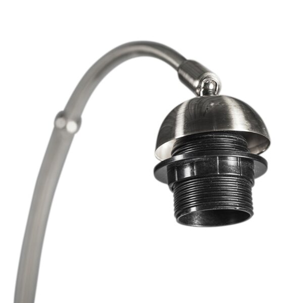 Moderne wandlamp staal zonder kap - Boog - Afbeelding 2