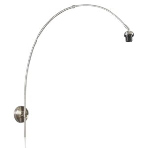 wandlampen Moderne wandlamp staal zonder kap Boog Metaal Staal Ideaal is deze moderne booglamp voor tegen de wand. Mooi bij bank of een tafel. Doordat in hoogte