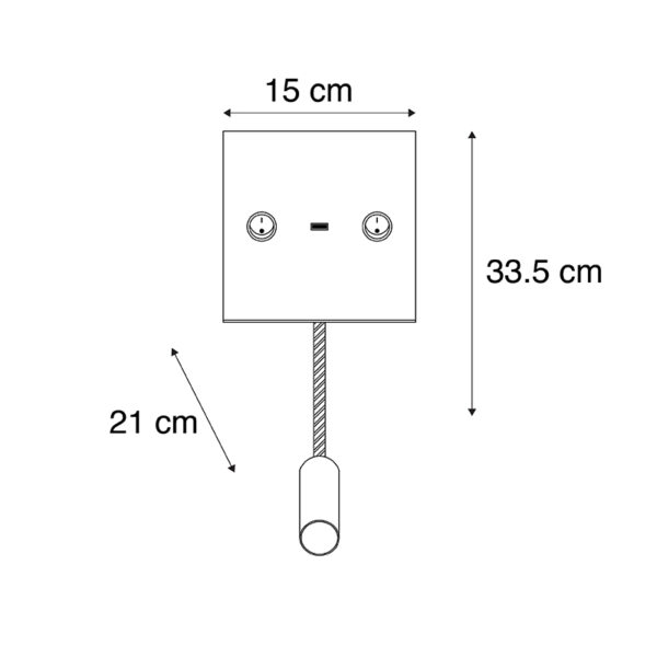 Moderne wandlamp USB zwart met flexarm - Duppio - Afbeelding 3