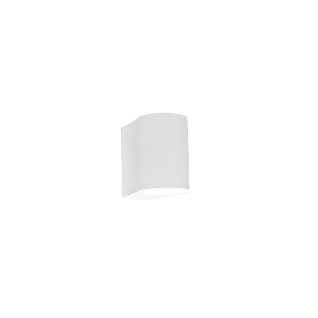 wandlampen Moderne wandlamp wit Gypsy Tubo Gips Wit is een stijlvolle die het licht naar boven en beneden laat schijnen wat mooi effect geeft. Deze witte