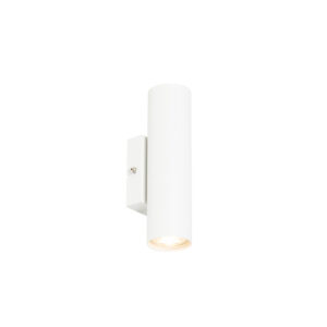wandlampen Moderne wandlamp wit Jeana Staal Wit Geef je interieur een luxe uitstraling met Jeana. De lamp heeft lichtpunt die naar boven en beneden schijnt.