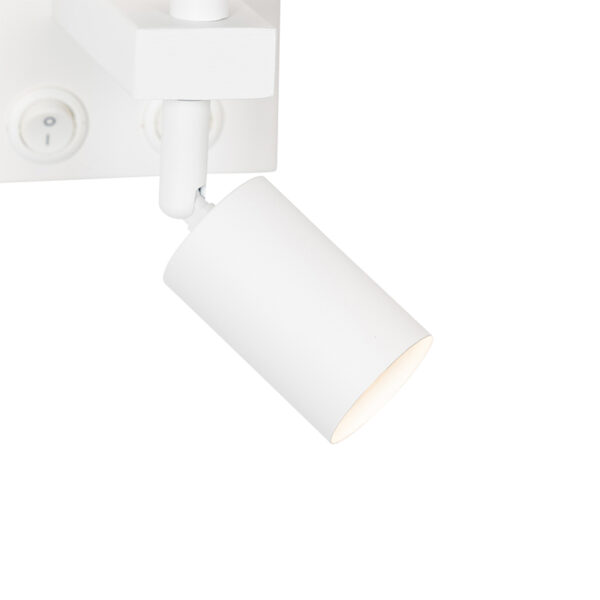 Moderne wandlamp wit met leeslamp - Brescia - Afbeelding 2