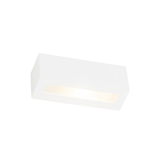 wandlampen Moderne wandlamp wit Tjada Novo Gips Wit Sfeervolle van gips in afgewerkt die zowel naar boven als onder schijnt voor extra sfeer. Deze moderne geeft