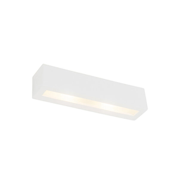 wandlampen Moderne wandlamp wit Tjada Novo Gips Wit Prachtige witte van gips die zowel boven als onder strijklicht geeft op de muur. Als basisverlichting is