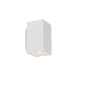 wandlampen Moderne wandlamp wit vierkant Sandy Staal Wit Hele fraaie in een tijdloos Wandlamp biedt mooie moderne verschijning om jarenlang van te genieten. De