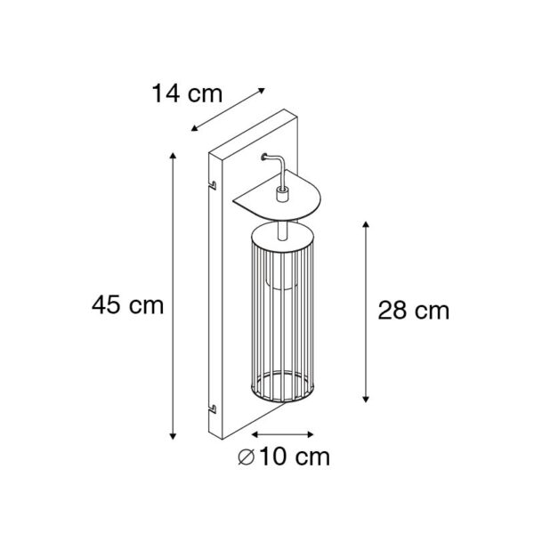 Moderne wandlamp zwart - Balenco Wazo - Afbeelding 3