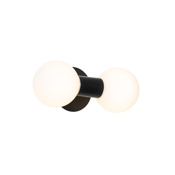 Moderne wandlamp zwart IP44 2-lichts - Cederic - Afbeelding 2