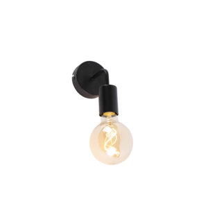 wandlampen Moderne wandlamp zwart 155 cm Facile Staal Zwart Mooi door zijn eenvoud dat is de Deze gemaakt van staal en maakt hem mooi tijdloos. Hij heeft een