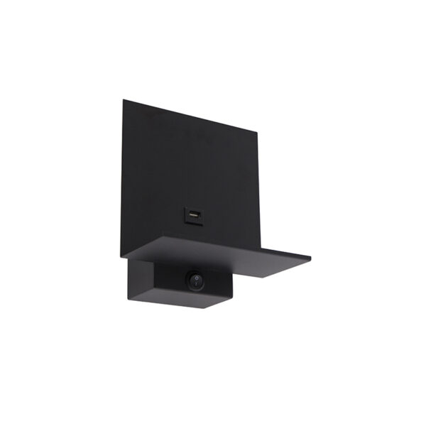 wandlampen Moderne wandlamp zwart incl. Flero Staal Zwart Een tijdloze in huis. is een multifunctionele aanwinst Dankzij de aan het plateau kun je terwijl licht