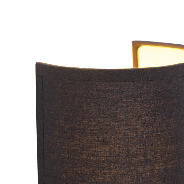 Moderne wandlamp zwart en goud - Simple Drum - Afbeelding 2