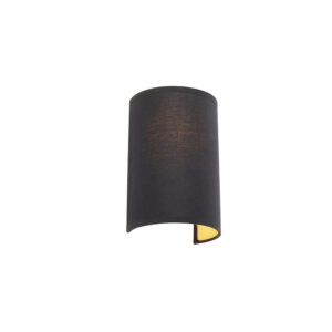 wandlampen Moderne wandlamp zwart en goud Simple Drum StaalStof Zwart Een minimalistische lamp maar o zo sfeervol. Wandlamp is toepasbaar in heel veel ruimtes.