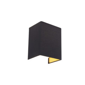 wandlampen Moderne wandlamp zwart en goud Vete StaalStof Zwart Een minimalistische lamp maar o zo sfeervol. Wandlamp is toepasbaar in heel veel ruimtes. Hij