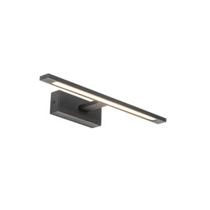 wandlampen Moderne wandlamp zwart 415 cm incl. LED IP44 Jerre StaalKunststof Zwart Laat jouw badkamer stralen met de zwarte wandlamp. Deze moderne is gemaakt