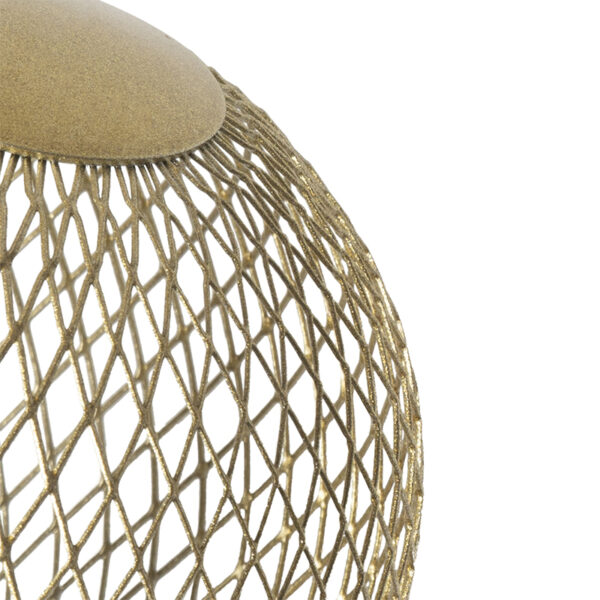 Moderne wandlamp zwart met goud 2-lichts - Athens Wire - Afbeelding 3