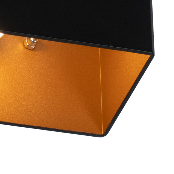 Moderne wandlamp zwart met gouden binnenkant - Alone S - Afbeelding 2