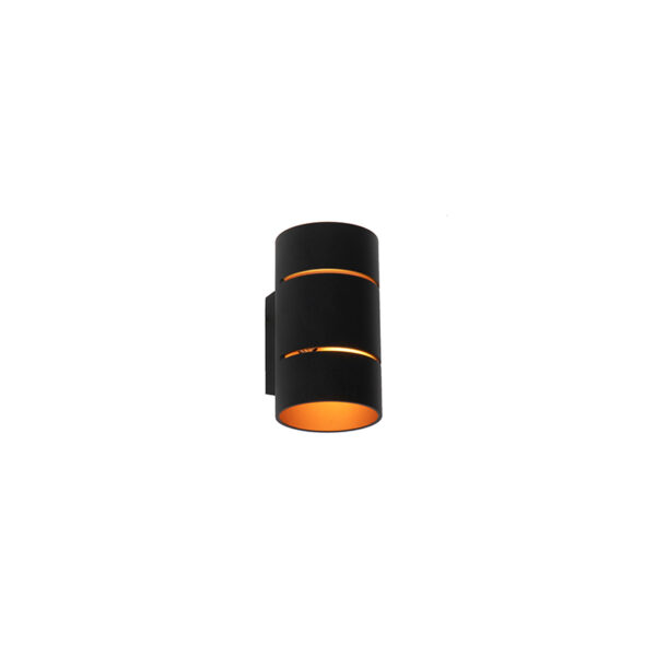 wandlampen Moderne wandlamp zwart met gouden binnenkant Pia Aluminium Zwart De meest tijdloze aanwinst in huis onze wandlamp. Deze lamp is mooi afgewerkt een