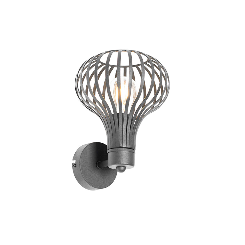 wandlampen Moderne wandlamp zwart Saffira Aluminium Zwart Een moderne dat is onze coole Saffira. Mooi afgewerkt in aluminium en open lampenkap. Het design van