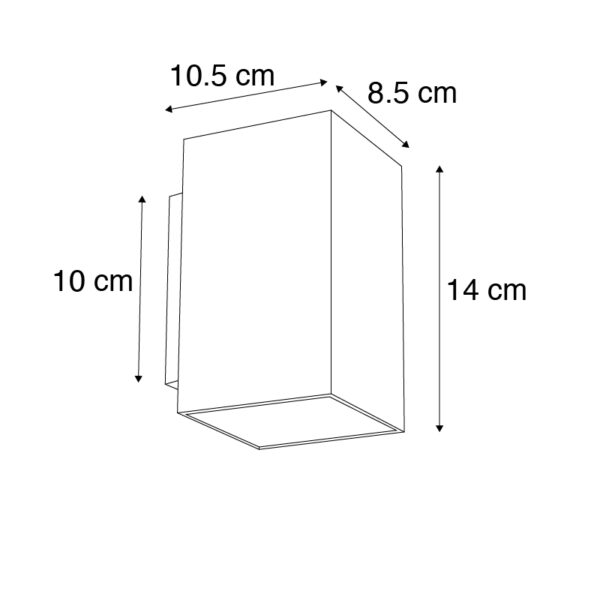 Moderne wandlamp zwart vierkant - Sandy - Afbeelding 2