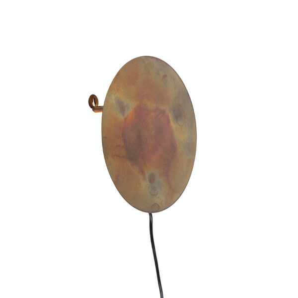 wandlampen Oosterse ronde wandlamp roestbruin Pianeta Staal Roestbruin is een unieke lamp in jouw interieur en zorgt voor leuke Hij afgewerkt met roestbruine