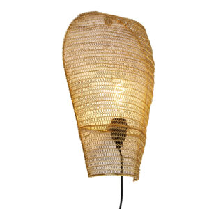 wandlampen Oosterse wandlamp goud 45 cm Nidum Staal Onze is een lamp die jouw interieur meteen vibe Hij afgewerkt met gouden metalen draden waardoor de