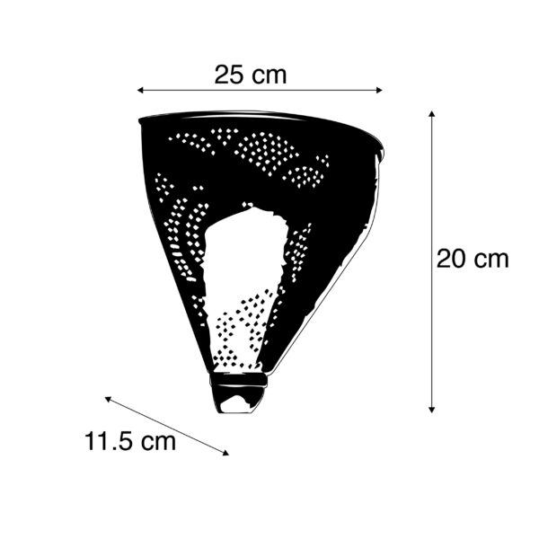 Oosterse wandlamp goud - Zayn - Afbeelding 3
