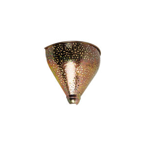 wandlampen Oosterse wandlamp koper Muraf Staal Brons Een mooi afgewerkte hanglamp in en uniek design. De open kap zorgt voor een leuke lichtspeling aan de wand