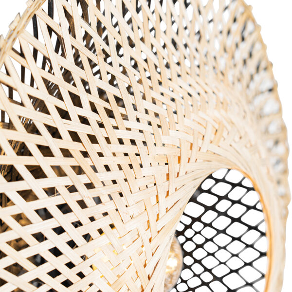 Oosterse wandlamp rotan 35 cm met stekker - Rina - Afbeelding 2