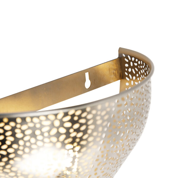 Oosterse wandlamp staal - Sinbad - Afbeelding 2
