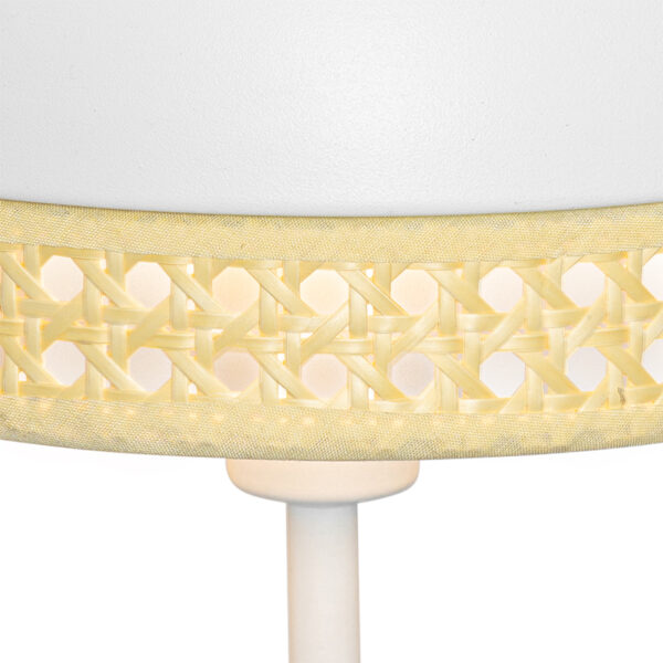 Oosterse wandlamp wit met rotan 20 cm - Magna Rotan - Afbeelding 2