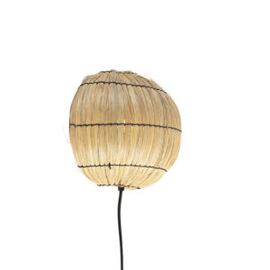 wandlampen Oosterse wandlamp zeegras Canno StaalZeegras Naturel Is jouw interieur geheel in natuurlijke stijl. Dan past daar perfect bij. De is gemaakt van