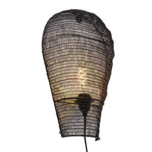 wandlampen Oosterse wandlamp zwart 45 cm Nidum Staal Zwart Onze is een lamp die jouw interieur meteen vibe Hij afgewerkt met metalen draden waardoor de