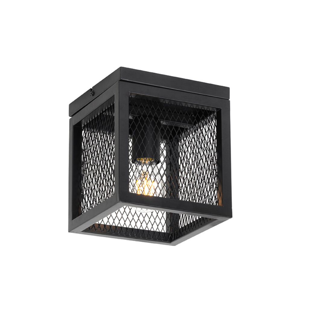 wandlampen plafondlamp zwart Cage Mesh Staal Zwart Haal het hotel chique gevoel in huis met Mesh. De gaasstructuur zorgt dat je een mysterieus lichteffect