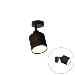 wandlampen Plafondlamp zwart verstelbaar Hetta StofStaal Zwart is een tijdloze moderne en plafondspot die geschikt voor in modern of design interieur. De spot