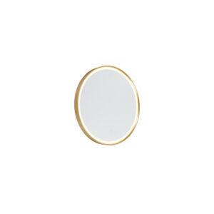 wandlampen Ronde badkamerspiegel goud 50 cm incl. LED met touchdimmer Miral GlasAluminium Een leuke ronde spiegel perfect te gebruiken in de badkamer. is een