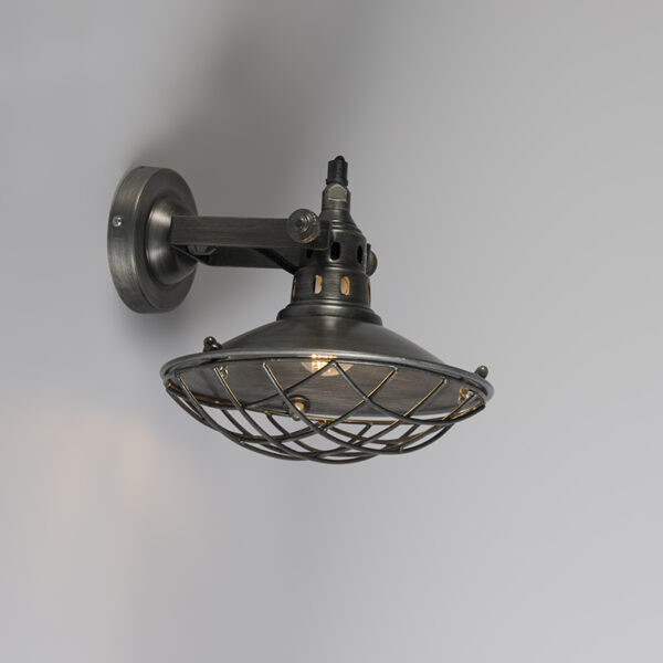 Rustieke wandlamp staal kantelbaar - Stradt - Afbeelding 2
