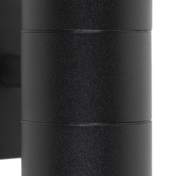 Set van 2 buitenwandlampen zwart IP44 - Duo - Afbeelding 2
