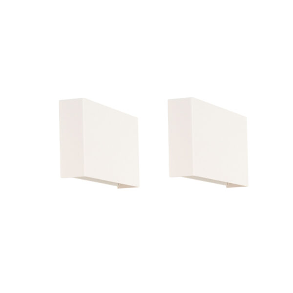 wandlampen Set van 2 moderne wit Otan Aluminium Wit