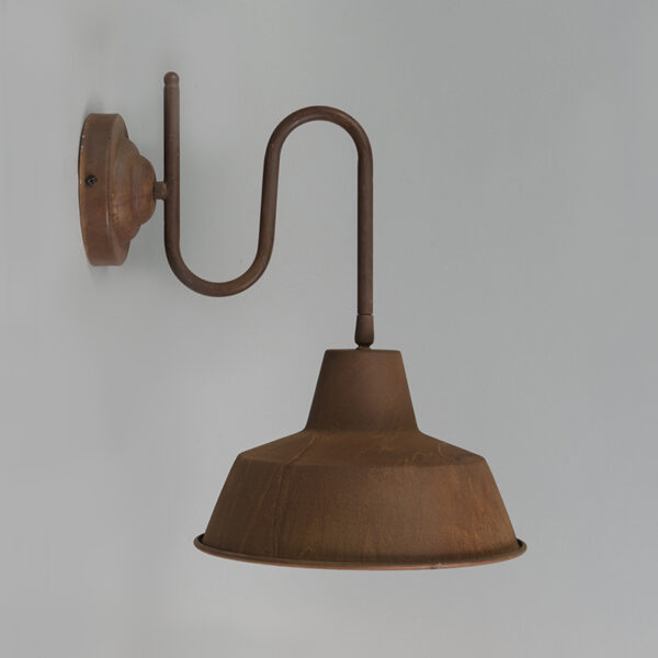 Set van 2 wandlampen roest met gouden binnenkant - Factory - Afbeelding 2