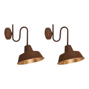 wandlampen Set van 2 roest met gouden binnenkant Factory Metaal Roestbruin Zoekend naar een kenmerkend en nostalgisch product frisse Dan is de zeker wat voor