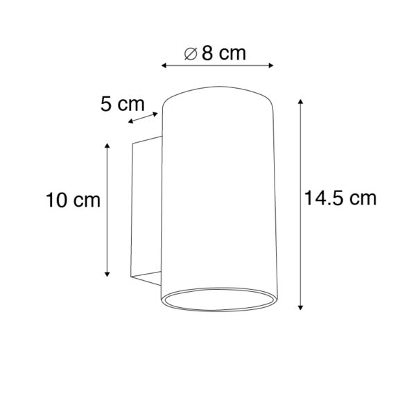 Smart design wandlamp zwart incl. WiFi GU10 - Sandy - Afbeelding 3