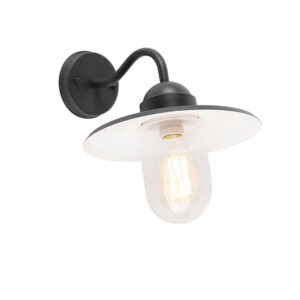 wandlampen Smart landelijke wandlamp antraciet IP44 incl. wifi E27 Kansas AluminiumGlas Donkergrijs Nog op zoek naar een prachtige voor Dan is deze in de kleur